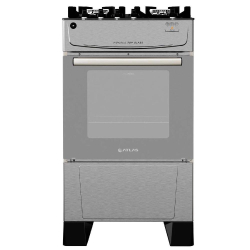 Menor preço em Fogão Atlas 4 Bocas Inox Mônaco Top Glass Forno Espelhado Mesa De Vidro Bivolt