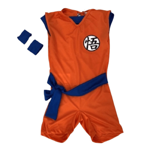 Fantasia Goku Infantil Dragon Ball Z Com Peruca