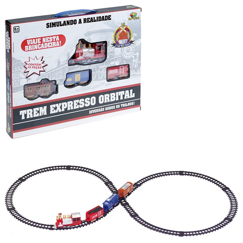 Kit Trem Vagões E Trilhos Para Brincar Divertido - DM Toys - Trem de  Brinquedo - Magazine Luiza