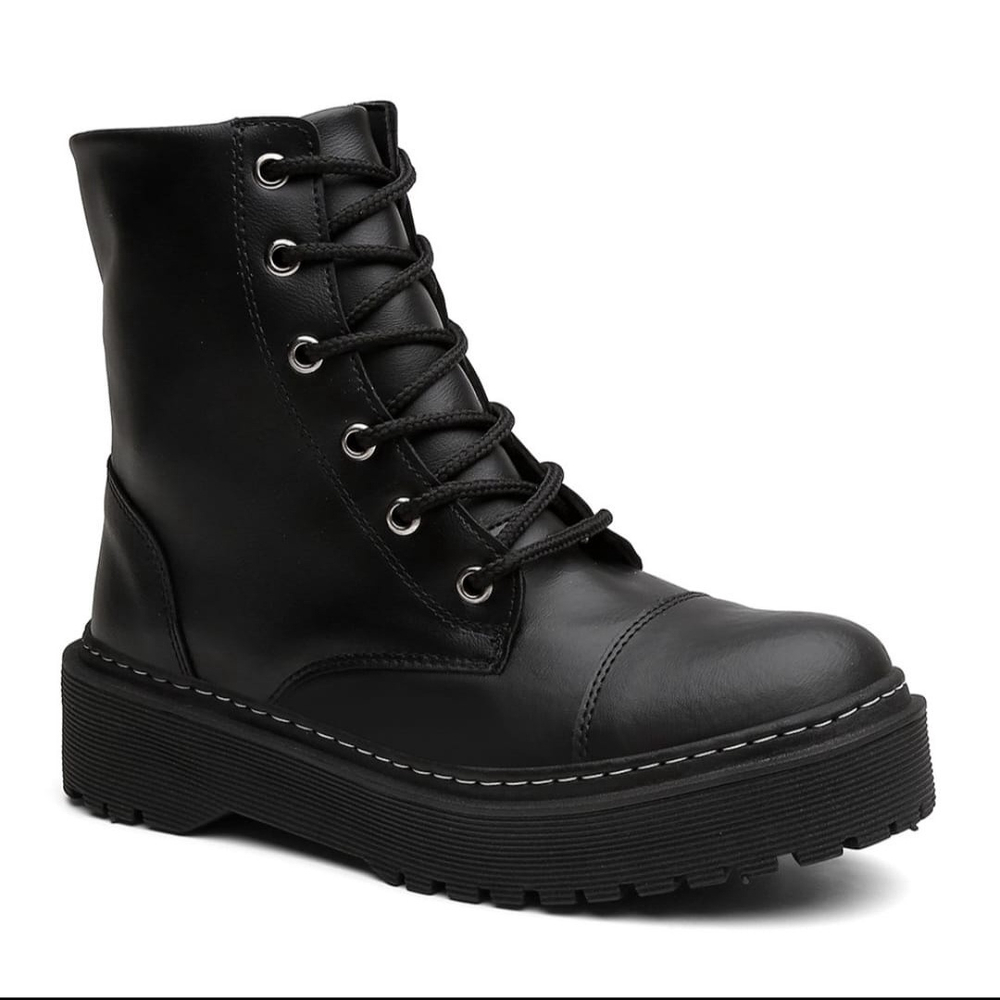 Bota coturno feminina store fosca