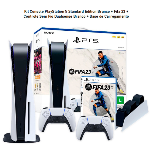 Console PlayStation 5 Standard Edition Branco + ea Sports FC24 + Controle  Sem Fio Dualsense Branco na Americanas Empresas