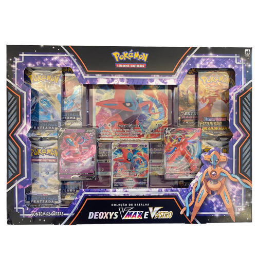 Kit Box Pokemon Deoxys Vmax Vastro V E Deck Deoxys V em Promoção na  Americanas