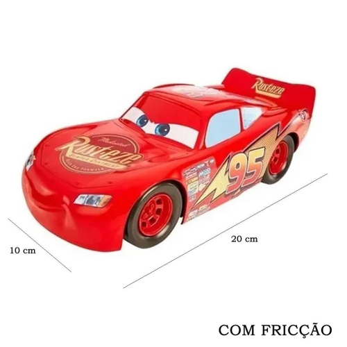 Carrinho de Brinquedo Relampago McQueen Infantil Fricção Disney