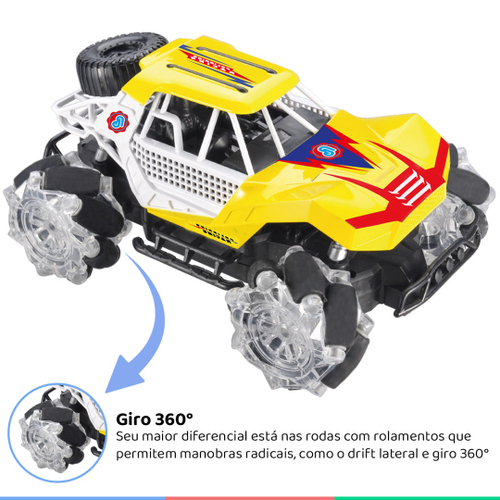 Brinquedo Infantil Carrinho de Controle Com Luz e Drift 360° Recarregável  Drifter 2.0