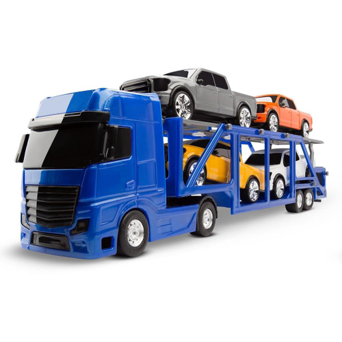 Caminhão Top Truck Cegonha Com Carrinhos App Jogo - Bs Toys