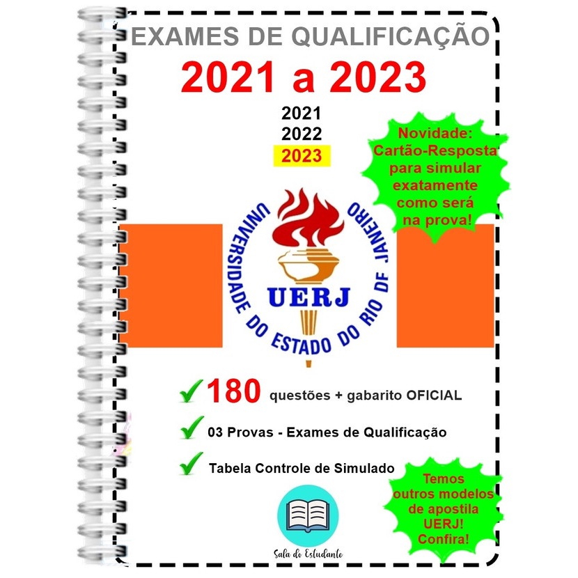 Apostila Uerj 180 Questões Provas 2021 A 2023 + Gabarito Oficial Em ...