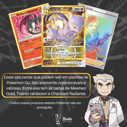 Coleção treinador avançado - pokémon go - mewtwo-v - Copag - Deck