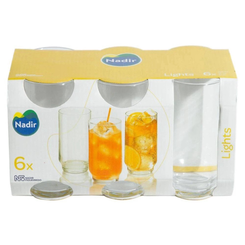 Conjunto De Jogo Copo Lights 6 Un Agua Suco Vidro 300Ml no Shoptime