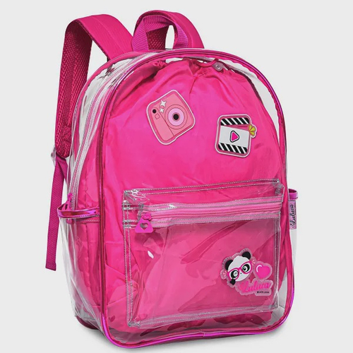 Mochila Escolar Luluca Azul e Rosa - Clio Style - nivalmix