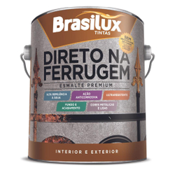 Tinta Direto Na Ferrugem 3,6L Brasilux Escolha Sua Cor Menor preço em Tinta Direto Na Ferrugem 3,6L Brasilux Escolha Sua Cor