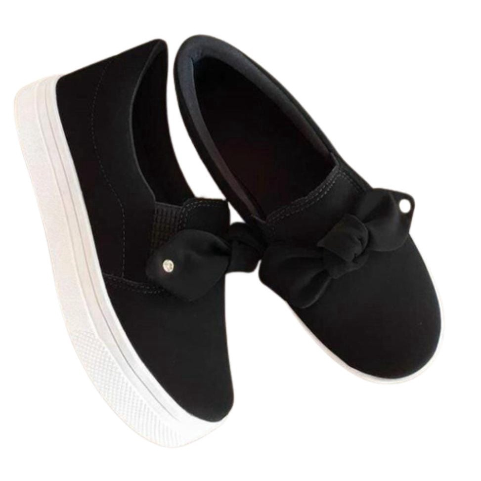 Tenis slip on hot sale feminino com laço