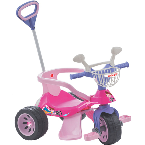 Carrinho Infantil Passeio e Pedal Triciclo 2 em 1 - Play Trike - Maral -  Rosa