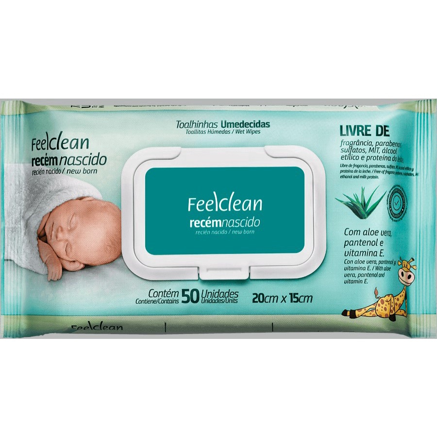 Lenço Umedecidos Feelclean Baby 100 Unidades em Promoção na Americanas