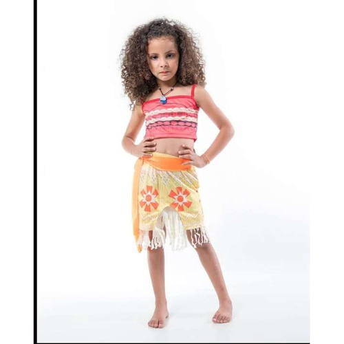 Roupa fantasia para crianças moana serve De 2 a 8 anos. em