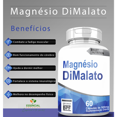 Magnésio Dimalato 500mg 60 Cápsulas Em Promoção Na Americanas