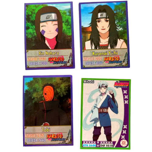 200 Cards Figurinha Naruto C/ 50 Pacotes Bafo Colecionável