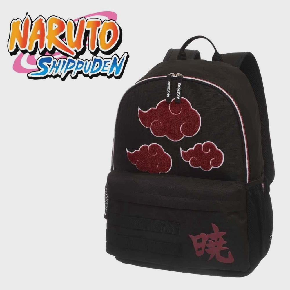 Mochila Naruto Nuvem Novidade Bolsa Escolar - Preto