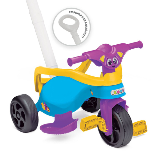 Motoca Menino Triciclo Infantil C/ Empurrador Totokinha - R$ 239,99