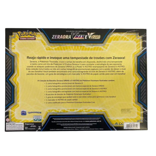 Coleçao Batalha Pokemon Box Zeraora Vmax V-astro Card Copag