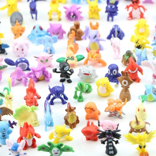 BeautyUs 24 PÇS Bolinha com Figuras / Bonecos Fofos de Pokémon Pequenos  Aleatórios com 2-3cm