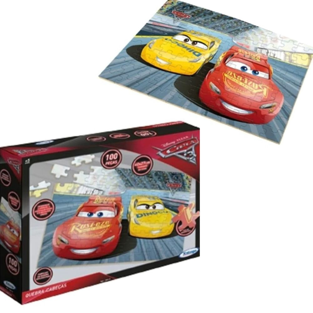 Disney carros de corrida carro vermelho relâmpago mcqueen 1000 pçs  quebra-cabeças jogo crianças como quebra