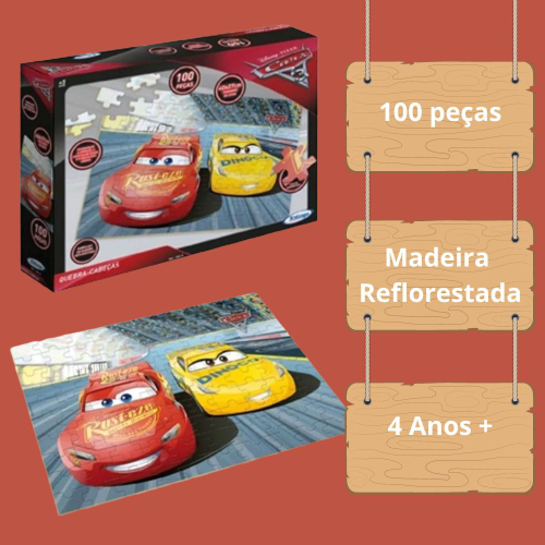 Livro - Disney - Diversão com quebra-cabeça - Carros 3 em Promoção na  Americanas