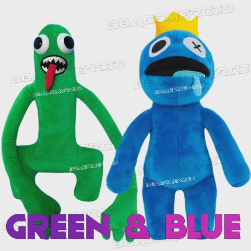 Pelúcia Boneco Azul Babão Rainbow Friend Roblox Monstro Blue