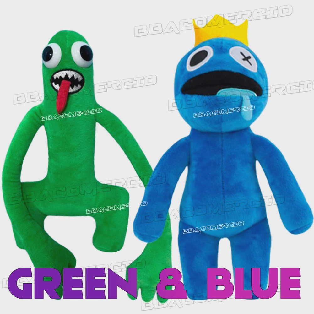 Green boneco de pelúcia Rainbow friends Roblox