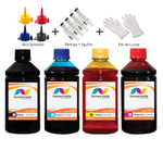 Kit 4 Tinta Para Epson L6270 L14150 T504 de 250ml Platinum