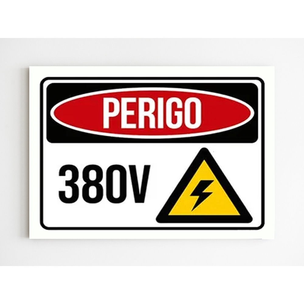 Kit Placas De Sinaliza O Perigo Volts Mdf X A Submarino