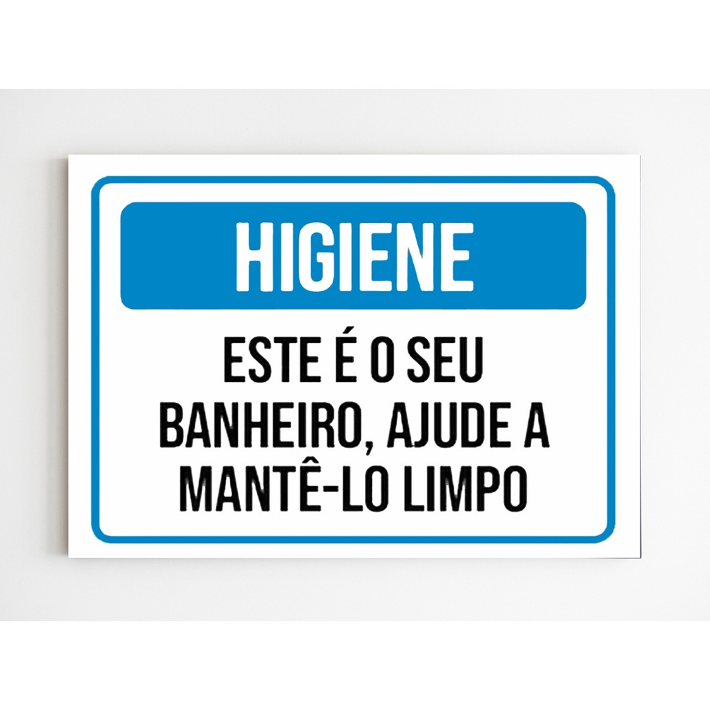 Kit Placas Aviso Este Seu Banheiro Ajude A Manter Limpo Submarino