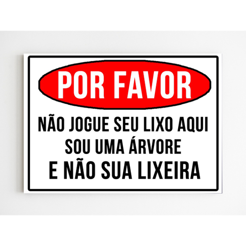 Placa de Sinalização Não Jogue Lixo em Promoção na Americanas