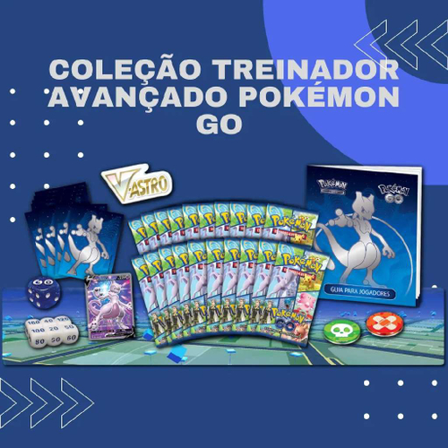 Pokemon GO Box Coleção Treinador Avançado Mewtwo V - Solo Sagrado Cards