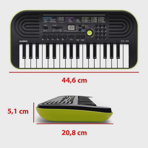 Teclado Musical Infantil Iniciantes 32 Teclas Casio Sa-51 no Shoptime