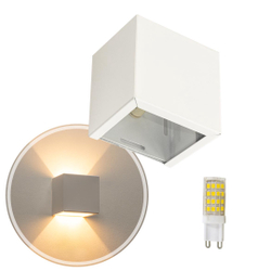Arandela 2 Fachos Slim Branca + LED G9 5W 3000K Luminária Externa ou Interna St397 Menor preço em Arandela 2 Fachos Slim Branca + LED G9 5W 3000K Luminária Externa ou Interna St397