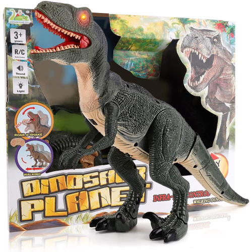 Dinossauro Articulado de Controle Remoto - Tiranossauro Rex - Com Luz e Som  - Dinosaur Planet - 53 cm - Yes Toys - superlegalbrinquedos