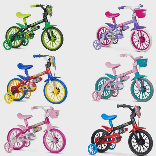 Bicicleta infantil para meninas de 3 á 7 anos na cor rosa em Promoção na  Americanas