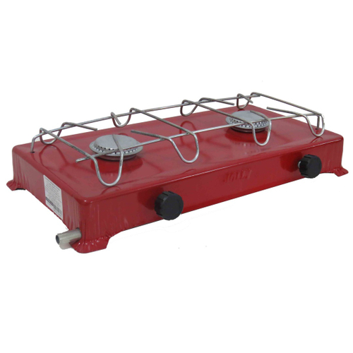 Fogão 2 Bocas Jolly Metais Camping Vermelho - Bivolt