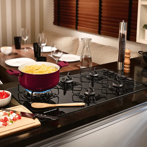 Cooktop 5 bocas Brastemp com quadrichama e timer touch BDT85AE bivolt