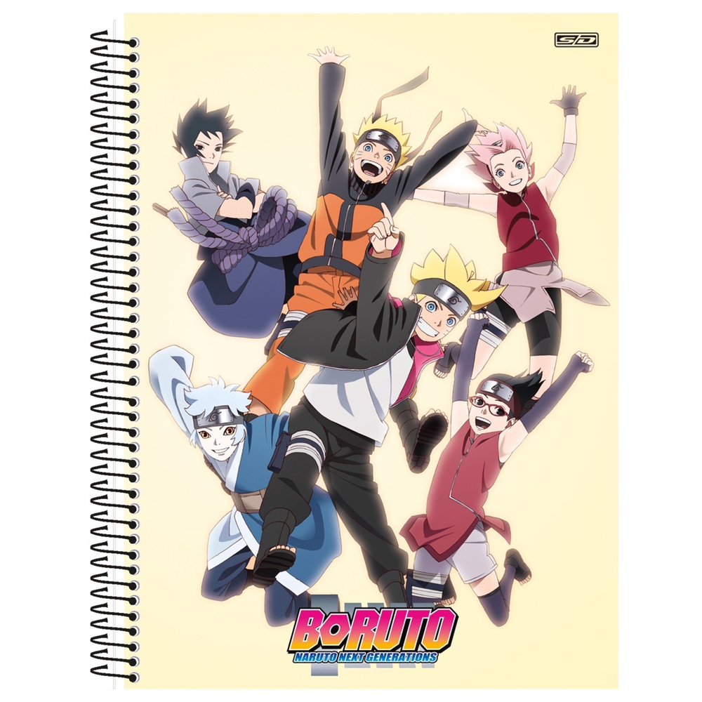 Caderno 1 Matérias Boruto Anime Naruto Universitário – Papelaria Giga