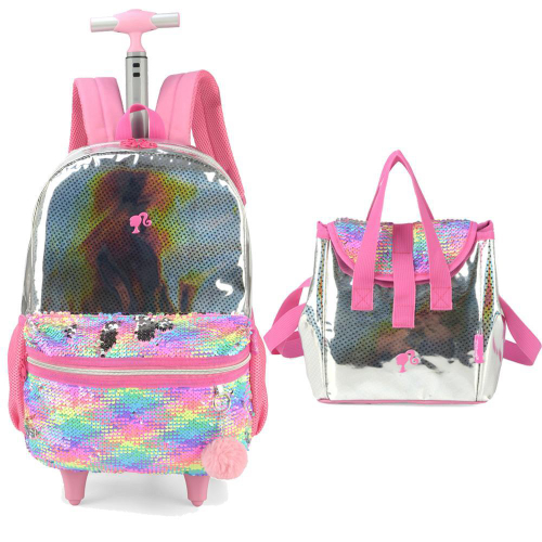 Mochila De Rodinhas Barbie A Princesa E A Pop Star Com Luz em Promoção na  Americanas