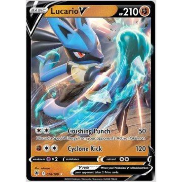 Original Carta Pokemon Lendaria ultra rara Lucario V em Promoção