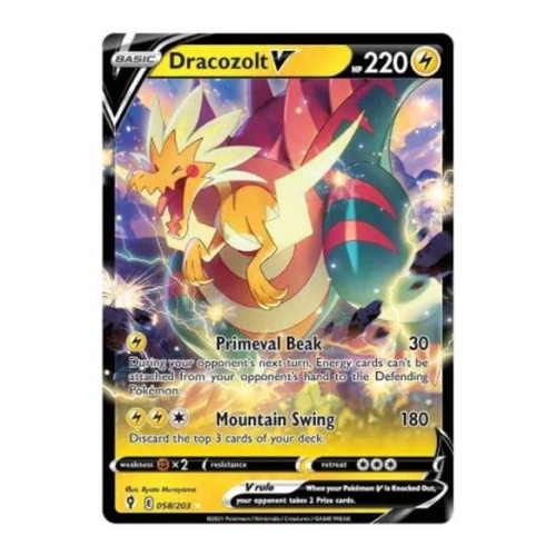 Original Carta Pokemon Lendaria ultra rara Dracozolt V no Shoptime