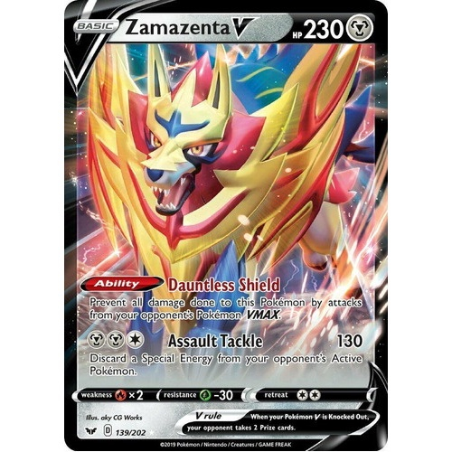 Carta Pokémon Lendário Zamazenta V Original + Brindes Copag