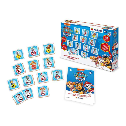 Kit 03 Jogos Infantil Patrulha Canina Pintura Memoria Tapa