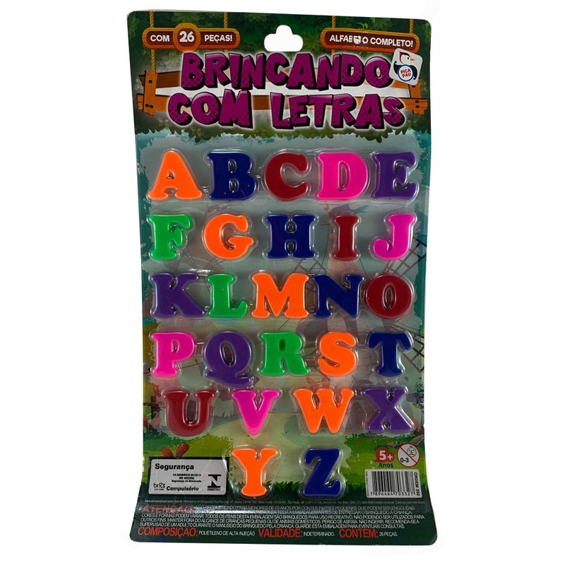 Kit Numerais com Pinos 10 Pecas + Alfabeto Infantil Minusculo 26 Letras em  Promoção na Americanas