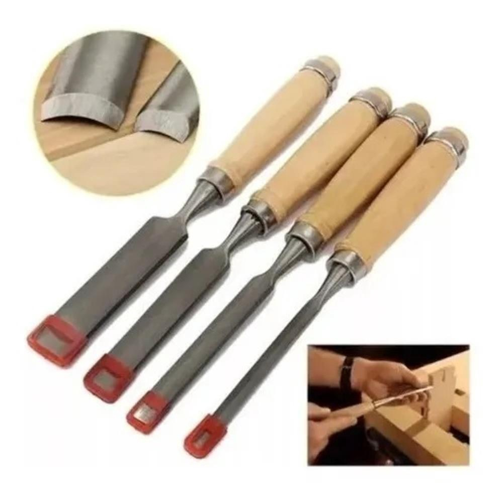 Kit formao goivas profissional 4 peças completo artesao ferramenta entalhar madeira em Promoção Kit formao goivas profissional 4 peças completo artesao ferramenta entalhar madeira em Promoção