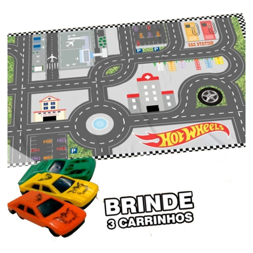 Tapete Pista Grande Cidade para Carrinhos Hot Wheels – Descrição