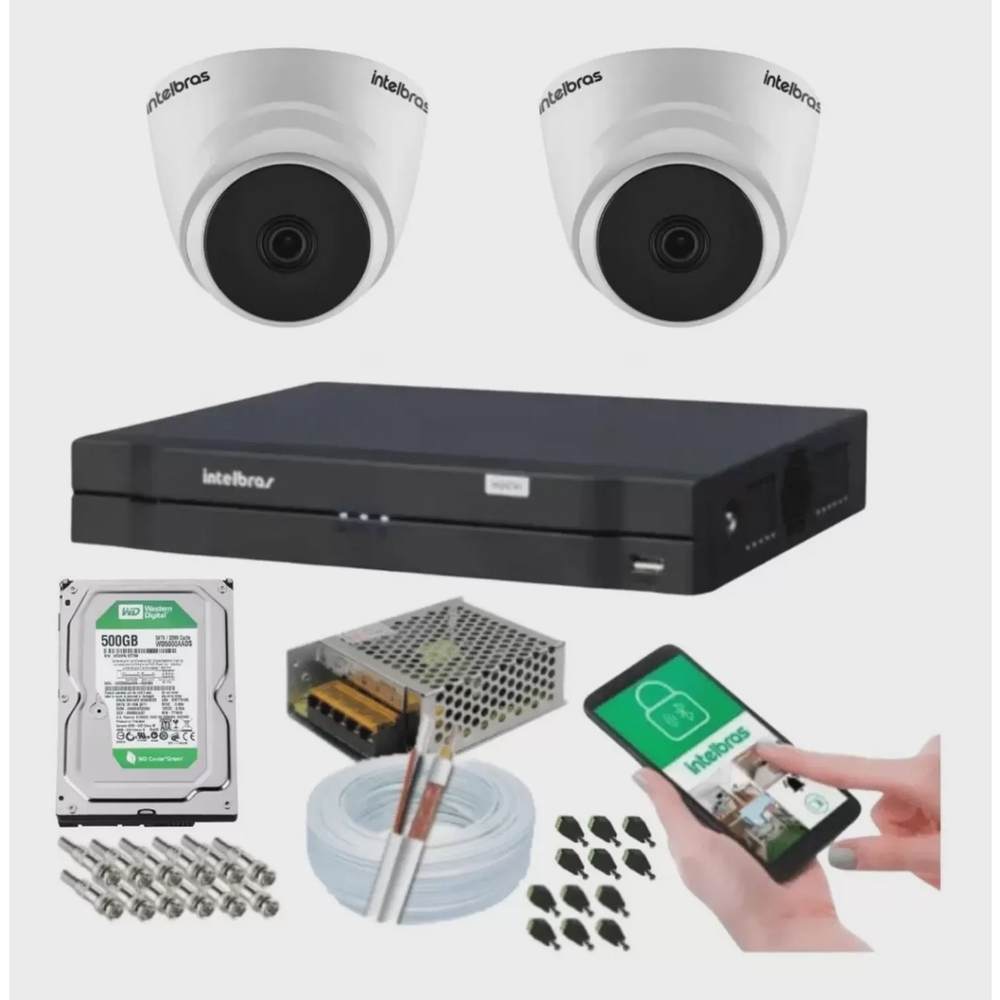 Kit Camera De Seguranca Intelbras Dome Vhl D Dvr Canais Multi Hd No Shoptime