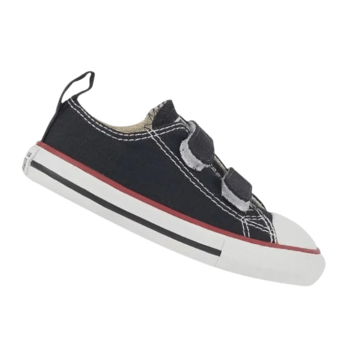 Tênis Converse All Star Infantil Fecho Em Velcro Preto